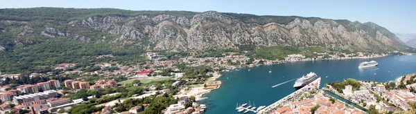 Vista Panoramica Dall Alto Sulla Baia Kotor Montenegro — Foto Stock