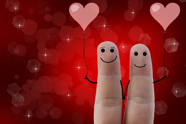 Šťastné prsty v lásce — Stock fotografie