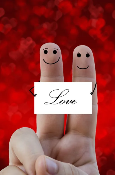 Šťastné prsty v lásce — Stock fotografie