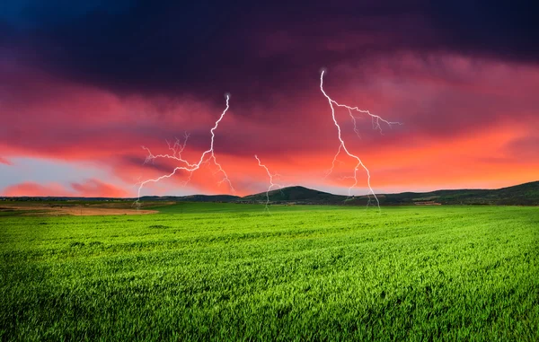 雷と雷雨 — ストック写真