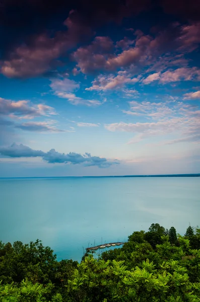 Lago Balaton de la abadía de Tihany — Foto de Stock