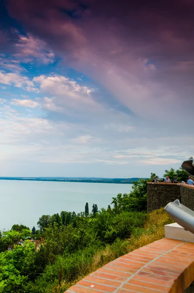 Lago Balaton de la abadía de Tihany — Foto de Stock