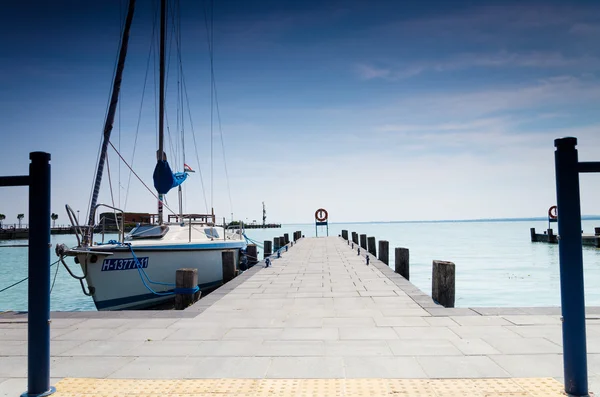 Balaton lake pier — Stock Photo, Image