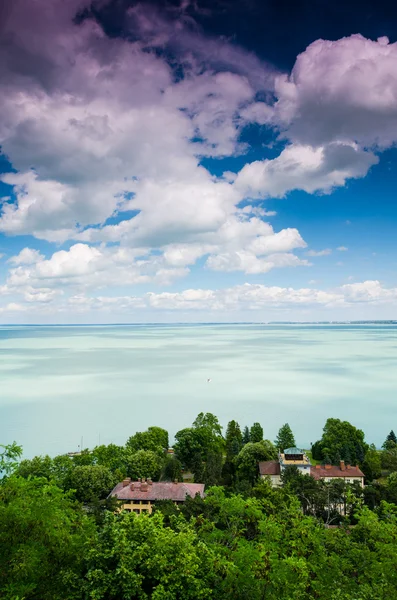Lago Balaton de la abadía de Tihany — Foto de Stock