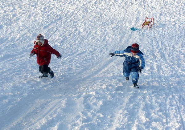 Snö spel — Stockfoto