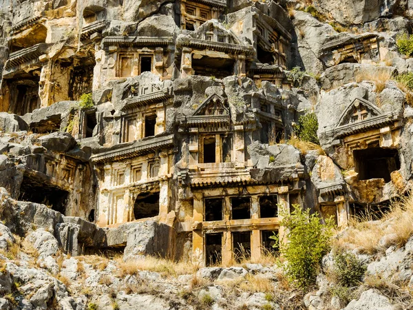 Türkiye Nin Demre Kentinde Lycian Mezarları — Stok fotoğraf