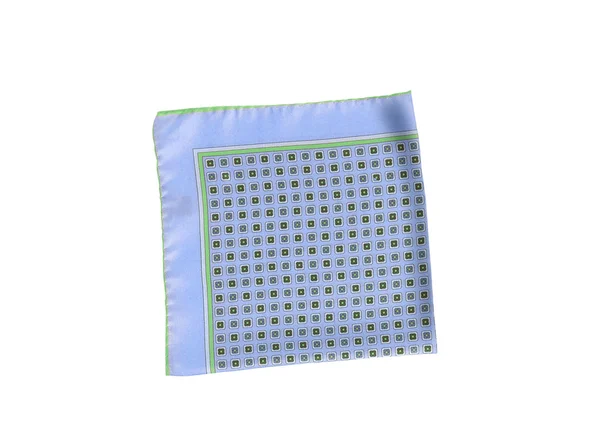 Blue and green handkerchief isolated on white