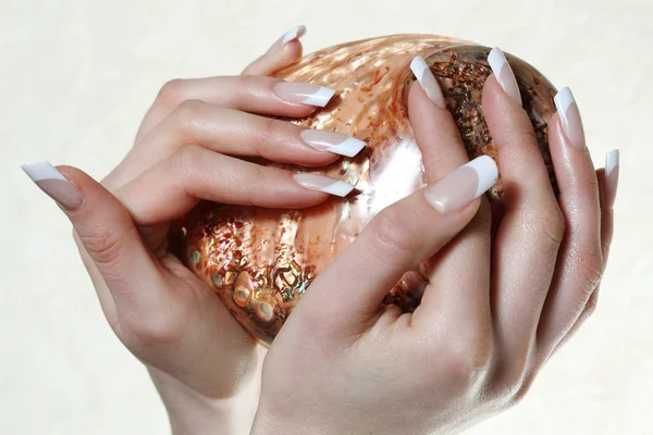 Belle Femme Hands.Manicure concept — Photo