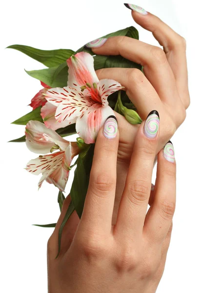 Gyönyörű női Hands.Manicure koncepció — Stock Fotó