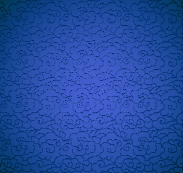 Fond bleu avec des nuages chinois — Image vectorielle