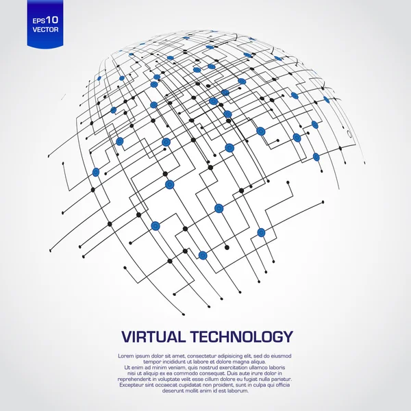 Globo de tecnología abstracta — Archivo Imágenes Vectoriales