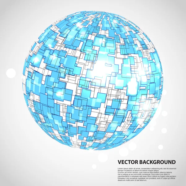 Globo de tecnología abstracta — Vector de stock