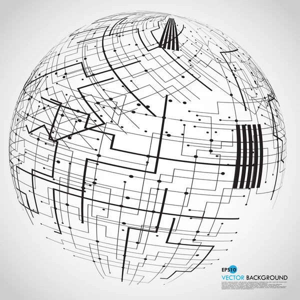 Abstract technology globe — Stock Vector