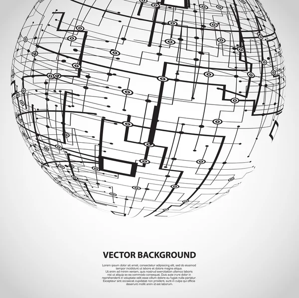 Abstracte technologie globe — Stockvector