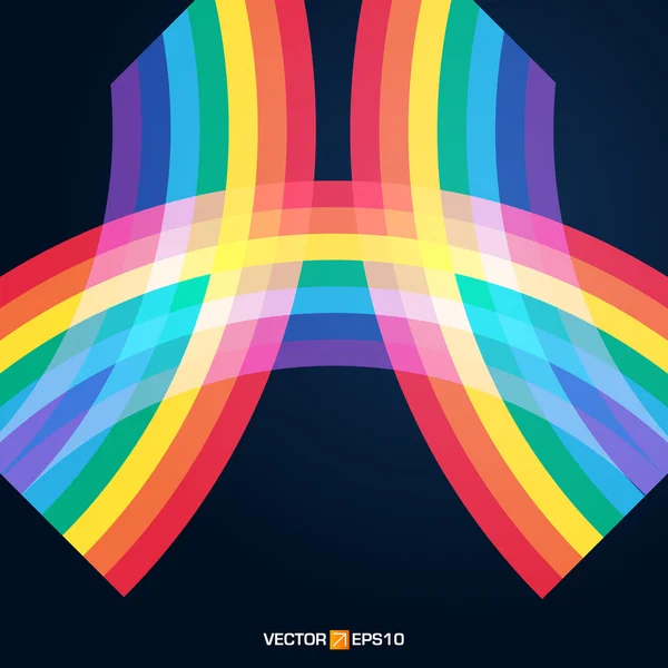 Heldere regenboog illustratie met ruimte voor uw ontwerp — Stockvector