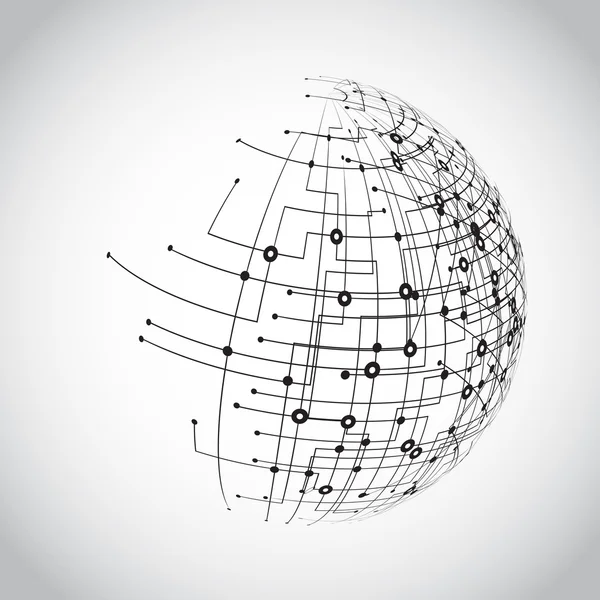 Abstracte technologie globe — Stockvector