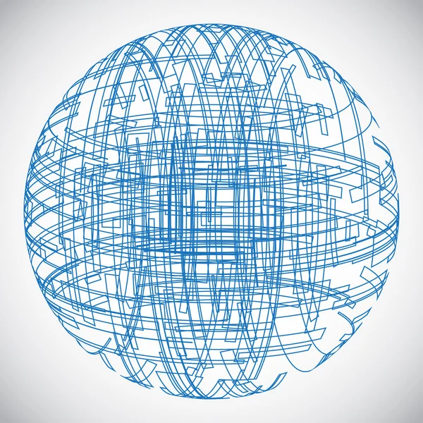 Globe technologique abstrait — Image vectorielle