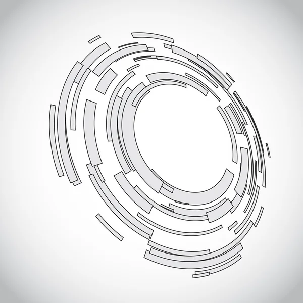 Virtuele technologie cirkel met ruimte voor uw zakelijke boodschap — Stockvector