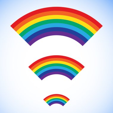 Gökkuşağı illüstrasyon iş mesaj alanı