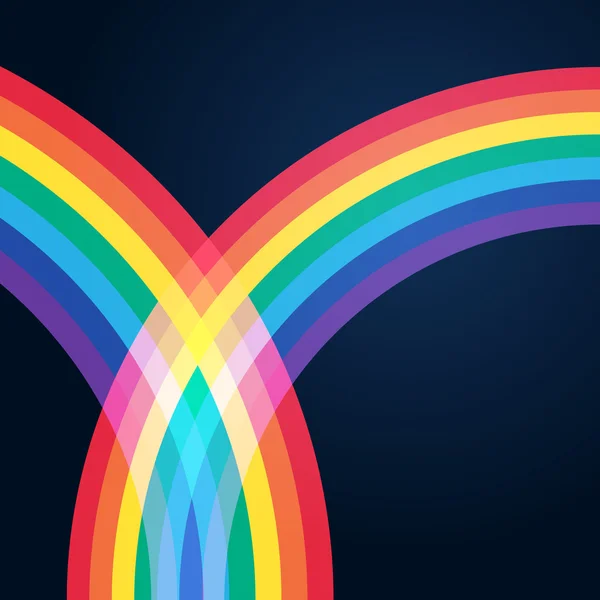 明るい虹のイラスト ビジネス メッセージ用の領域を使用 — ストックベクタ