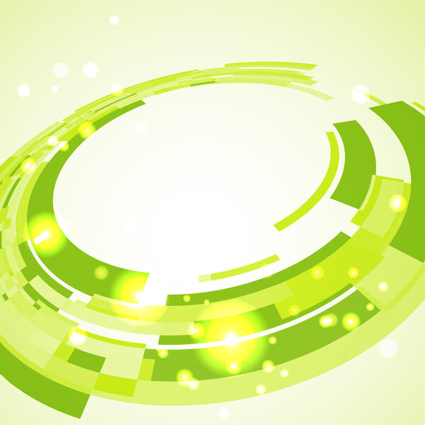 Виртуальный технологический зеленый диск с пространством для вашего бизнеса me
