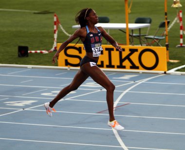 Ashley spencer - altın madalyalı 400 metre üzerinde IAAF Dünya Gençler Atletizm Şampiyonası 13 Temmuz 2012 barcelona, İspanya.