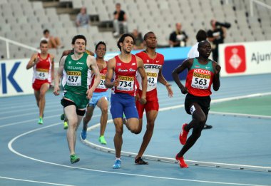 sporcular 800 metre üzerinde 2012 IAAF Dünya Gençler Atletizm Şampiyonası 14 Temmuz 2012 Barcelona, İspanya
