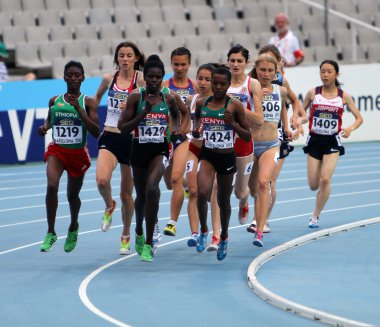 sporcular üzerinde 2012 IAAF Dünya Gençler Atletizm Şampiyonası final 1500 metrede 15 Temmuz 2012 tarihinde barcelona, İspanya rekabet