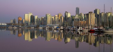 şehir merkezinde akşam, Kanada vancouver bc