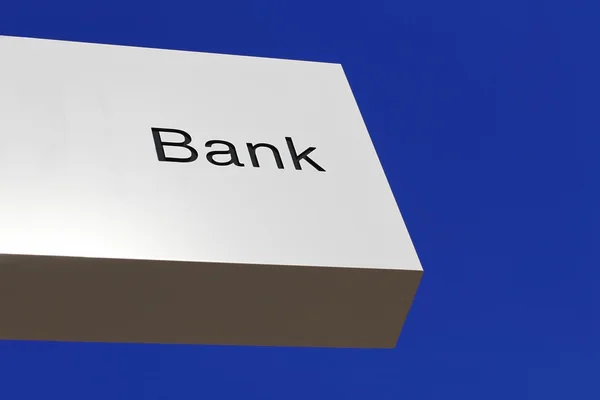 Bank business corporation office sign — Stock Photo, Image