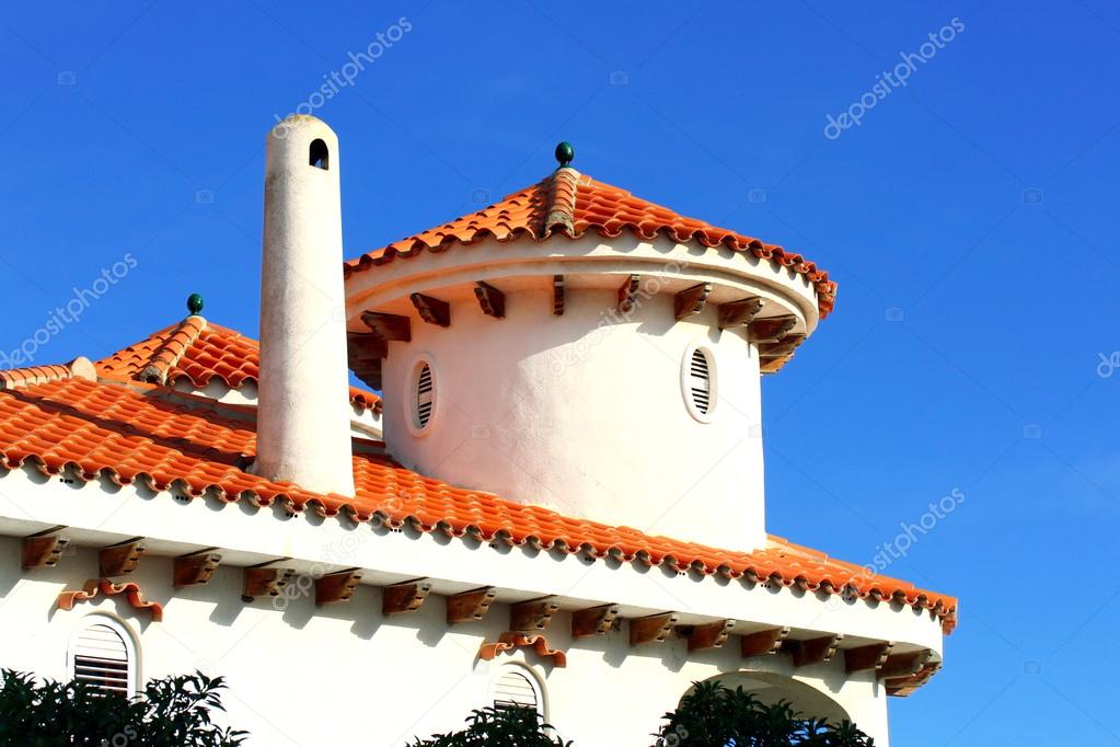 Top of spanish style roof in Alcossebre, Spain.