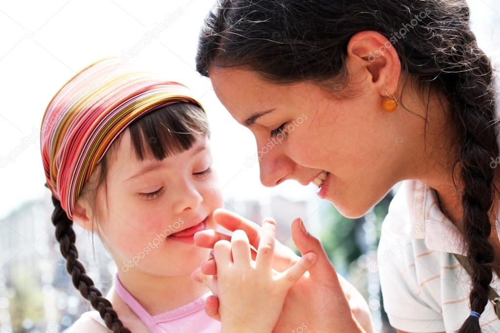 Happy family moments - Mother and child have a fun