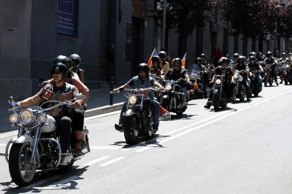 Cyklister på Barcelona Harley Days 2013 - Stock-foto