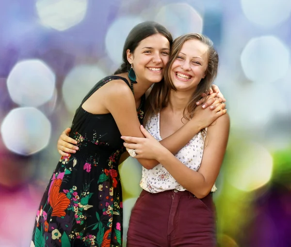 Studenten meisjes plezier — Stockfoto