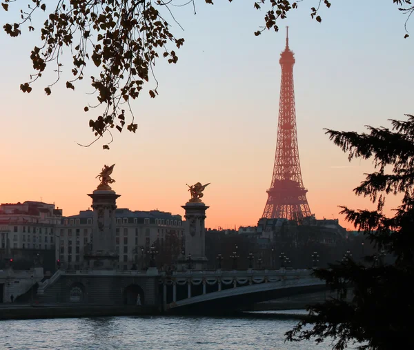 Paris sunset — Stock Photo, Image