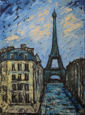 Paris 'te Eylau Bulvarı' nın sanat tablosu.