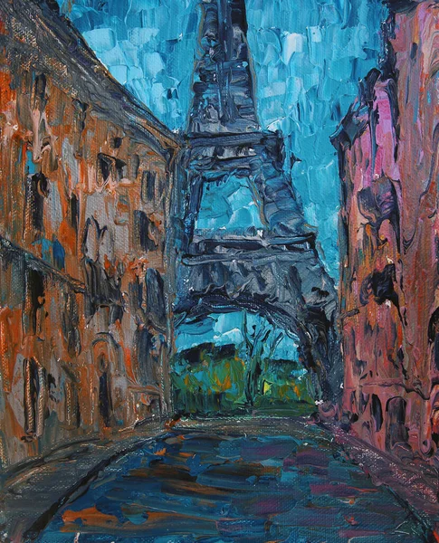 Art painting of the Eiffel Tower