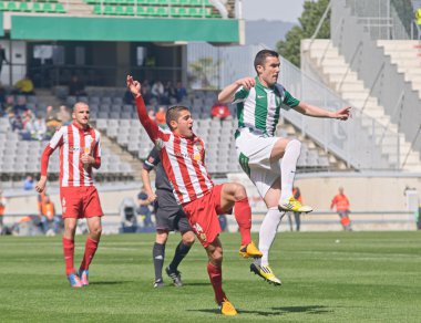 CORDOBA, SPAIN - MARCH 17: Aritz López Garai W(14) in action during match league Cordoba(W) vs Almeria (R)(4-1) at the Municipal Stadium of the Archangel on March 17, 2013 in Cordoba Spain
