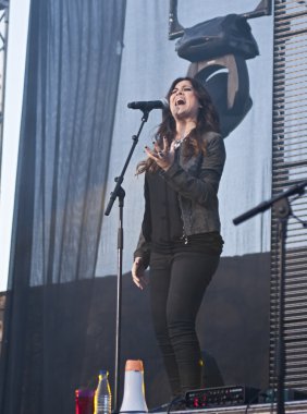 CORDOBA, SPAIN APRIL 6: Vanesa Martin during their concert at the Axerquia theater of Córdoba on April 6, 2013 in Córdoba Spain