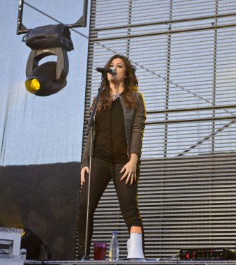 CORDOBA, SPAIN APRIL 6: Vanesa Martin during their concert at the Axerquia theater of Córdoba on April 6, 2013 in Córdoba Spain