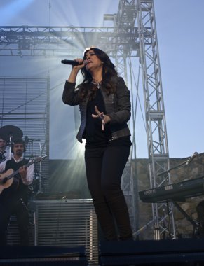 CORDOBA, SPAIN APRIL 6: Vanesa Martin during their concert at the Axerquia theater of Córdoba on April 6, 2013 in Córdoba Spain
