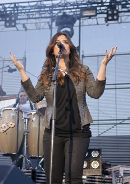 CORDOBA, SPAIN APRIL 6: Vanesa Martin during their concert at the Axerquia theater of Córdoba on April 6, 2013 in Córdoba Spain