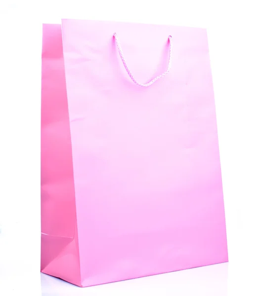 Růžový papírový sáček — Stock fotografie