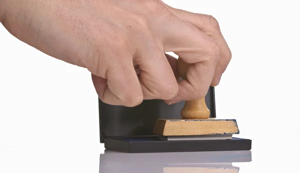 ahşap damga izole el