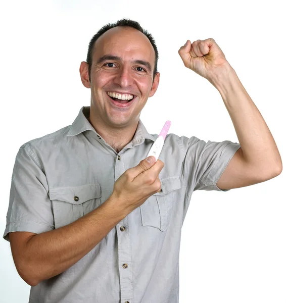 Hamilelik testi ile mutlu bir adam