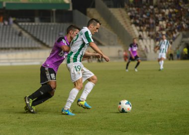 CORDOBA, SPAIN - AUGUST 18: López Silva W(19) in action during match league Cordoba (W) vs Ponferradina (B)(1-0) at the Municipal Stadium of the Archangel on august 18, 2013 in Cordoba Spain