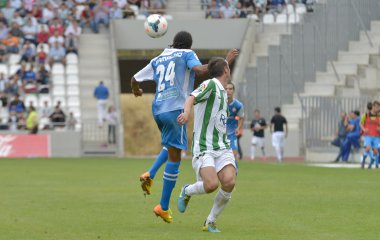 Cordoba, İspanya - 29 Eylül: ramalho w(24) eylem sırasında maç lig cordoba (w) vs girona (b)(2-0) 29 Ekim 2013 tarihinde baş melek cordoba İspanya Belediye Stadyumu