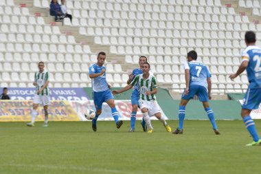 Cordoba, İspanya - 29 Eylül: abel gomez w(23) eylem sırasında maç lig cordoba (w) vs girona (b)(2-0) 29 Ekim 2013 tarihinde baş melek cordoba İspanya Belediye Stadyumu