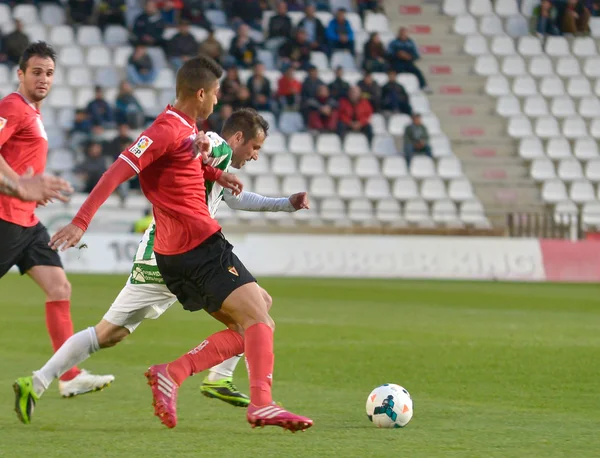 CORDOBA, ESPAÑA - 29 DE MARZO: López Silva W (19) en acción durante el partido Córdoba (W) vs Murcia (R) (1-1) en el Estadio Municipal del Arcángel el 29 de marzo de 2014 — Foto de Stock