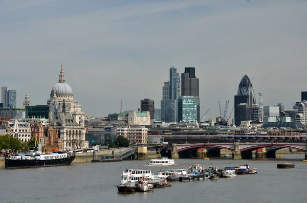 View of river thames and city of london Stock Picture